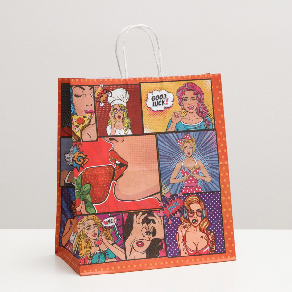 Пакет подар КРАФТ 7090687 Pop Art 32*19.5*37см