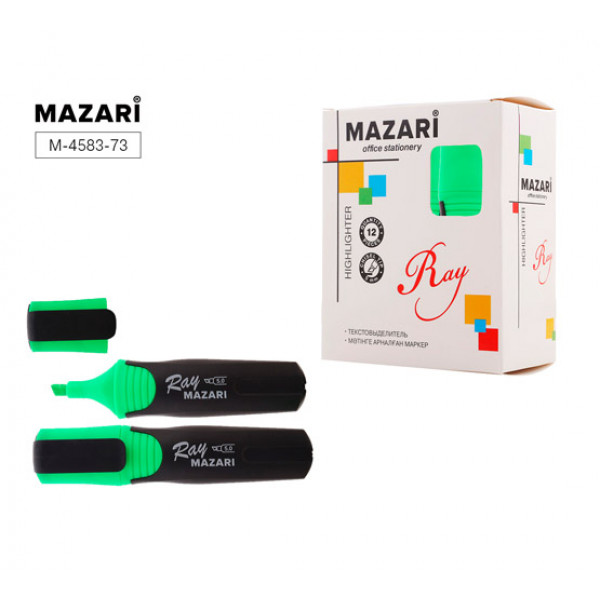 Текстовыделитель 5мм MAZARI M-4583-73 Ray зеленый