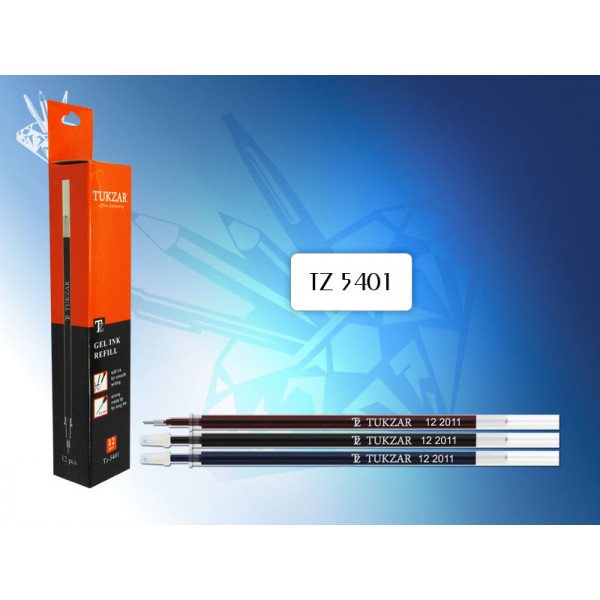 Стержень гелевый TZ-5401 игольчат.черные