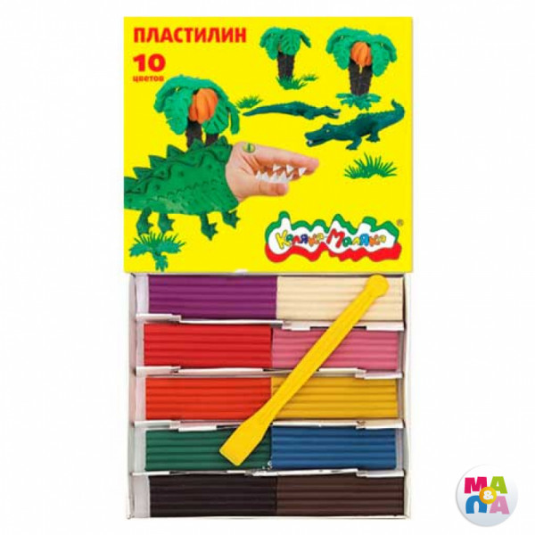 Пластилин 10цв.Каляка-Маляка 150гр ПКМ10