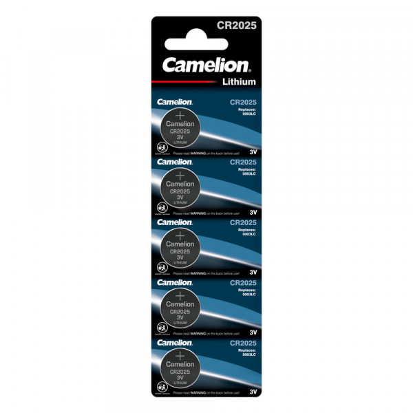 Батарейки CAMELION CR2025 (3V) BL5- ithium 002139