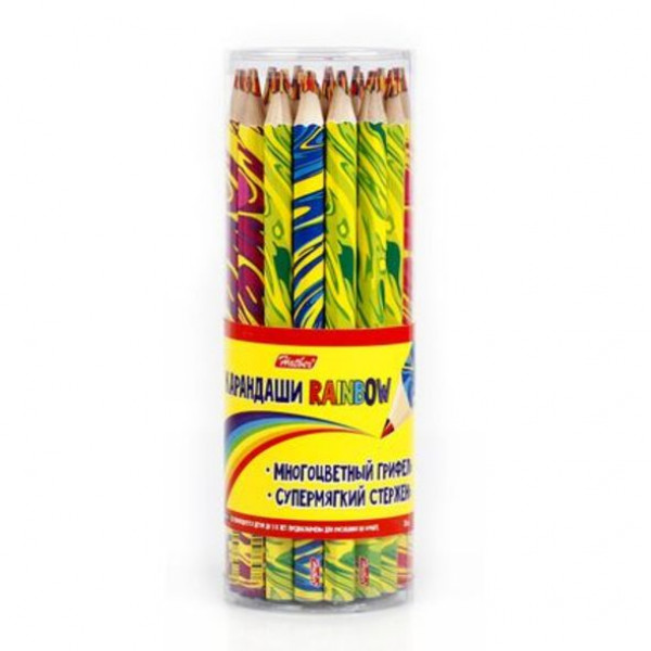 Карандаши HATBER ВКс-30150 Rainbow многоцв грифель
