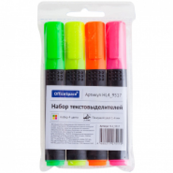 Текстовыделитель набор 4цв.OfficeSpace HL4_9517 1-4мм