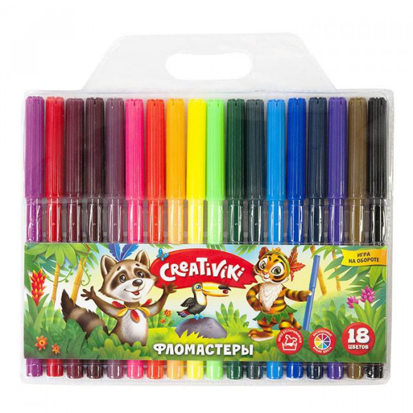 Фломастеры 18цв Creativiki ФЛВ18КР