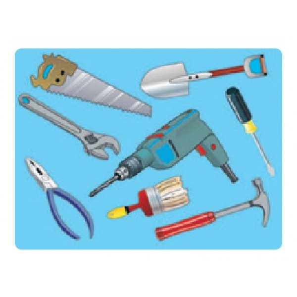 Трафарет-раскраска ТР-09 Инструмент 12 видов