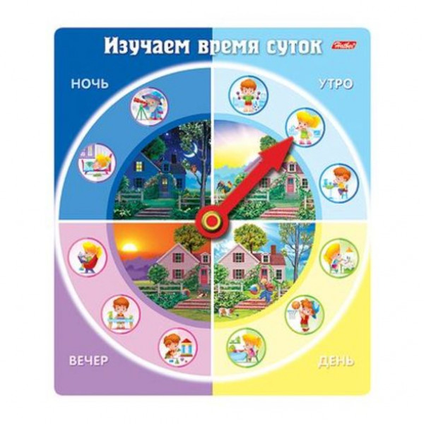 Игра обучающая HATBER Ио5_16843 Изучаем время суток