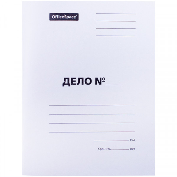 Скоросшиватель Дело 280г/м2 OfficeSpace 257306 мелов белый