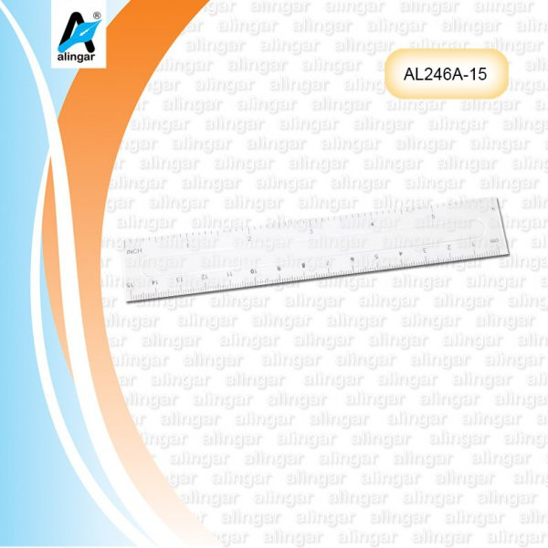 Линейка пластик 15см Alingar AL-246А-15 2 шкалы см/дюйм прозрачная