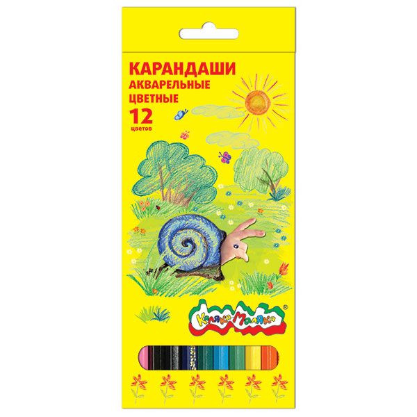 Карандаши акварельные 12цв Каляка-Маляка КАКМ12
