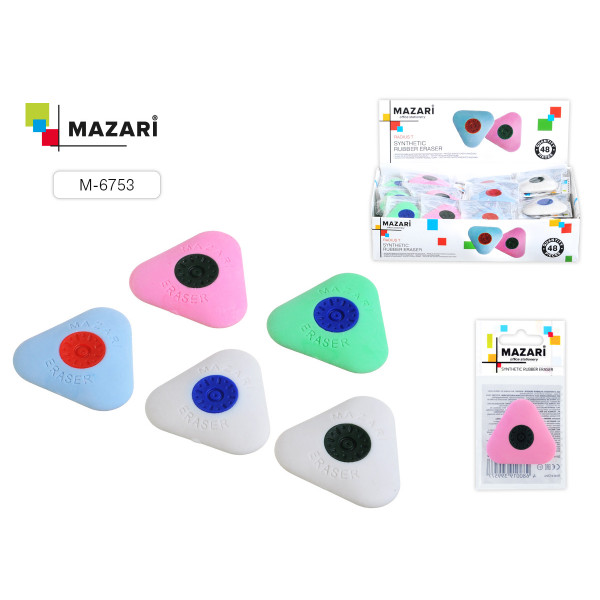 Ластик MAZARI RADIUS T 6753 треугольный 36мм