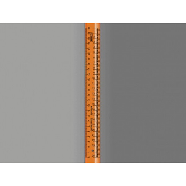 Линейка закройщика 25 см СТАММ ЛН62 Neon Crystal прозрачная оранжевая