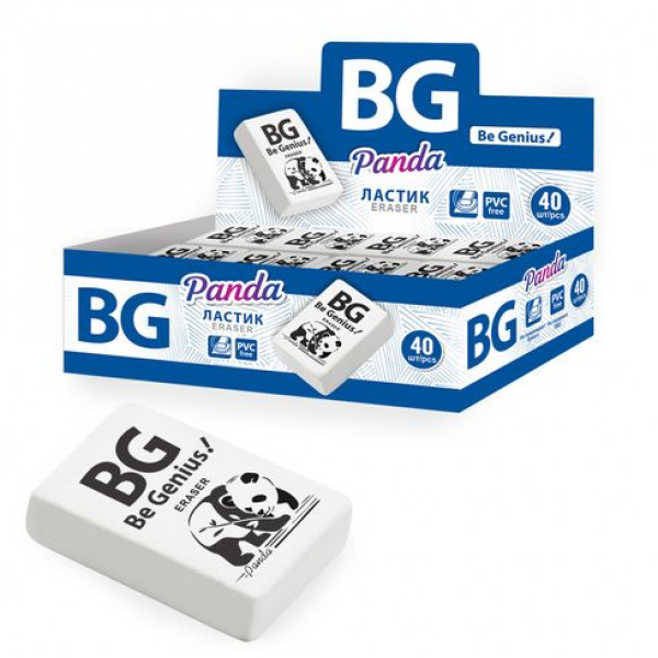 Ластик BG LWAL_L 6316 PANDA прямоугольный, термопластичная резина 36х24х9мм ассорти