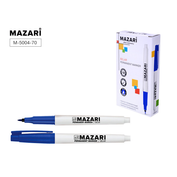 Маркер перманентный MAZARI M-5004-70 Belar 1,5мм синий
