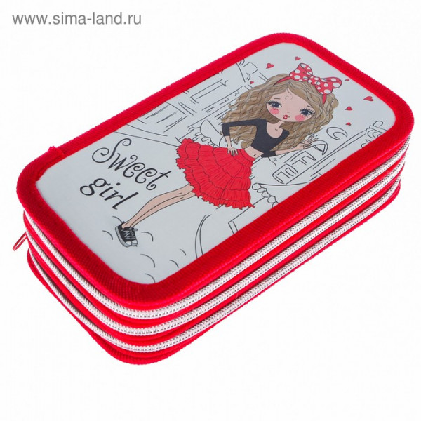 Пенал 3отд 190*105 ТПК Пчелка ПО-110 Sweet girl