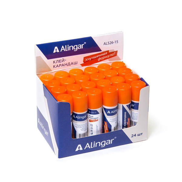 Клей-карандаш PVP 15гр ALINGAR AL525-15g