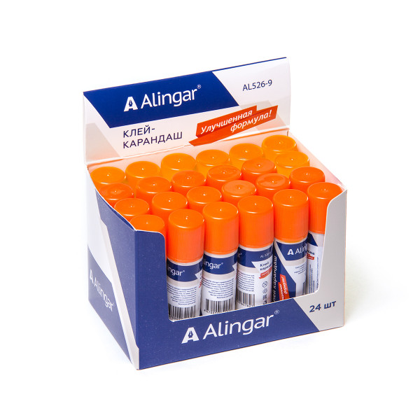 Клей-карандаш PVP 9гр ALINGAR AL525-9g