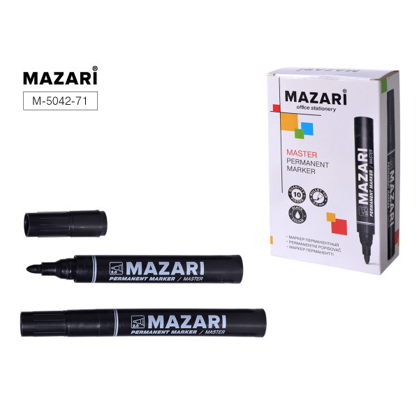 Маркер перманентный MAZARI M-5042-71 Master черный