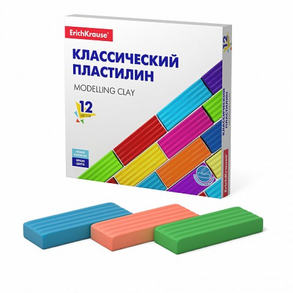 Пластилин 12цв 192гр ERICH KRAUSE Basic 50558 7шт/уп