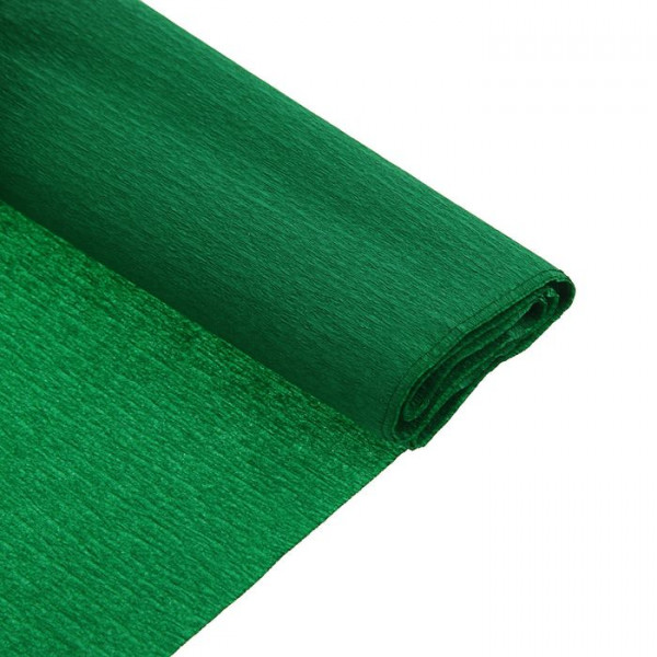 Крепированная бумага (рул) 50*250см плотность 140гр 1856557 (960) темно-зеленый