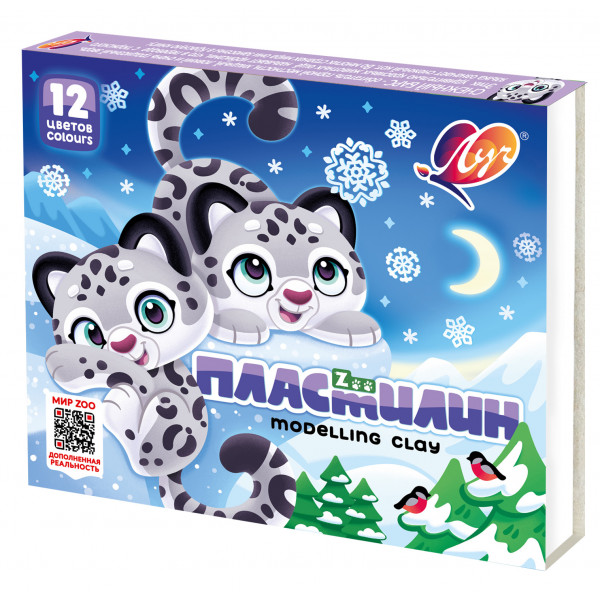 Пластилин 12цв 180гр Луч ZOO 29С 1722-08 Классический