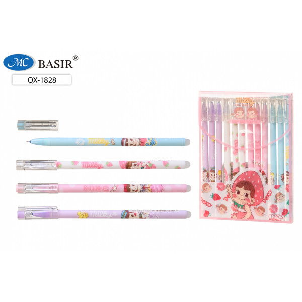 Ручка гелевая Пиши-стирай 0.5 BASIR QX-1828 Milky