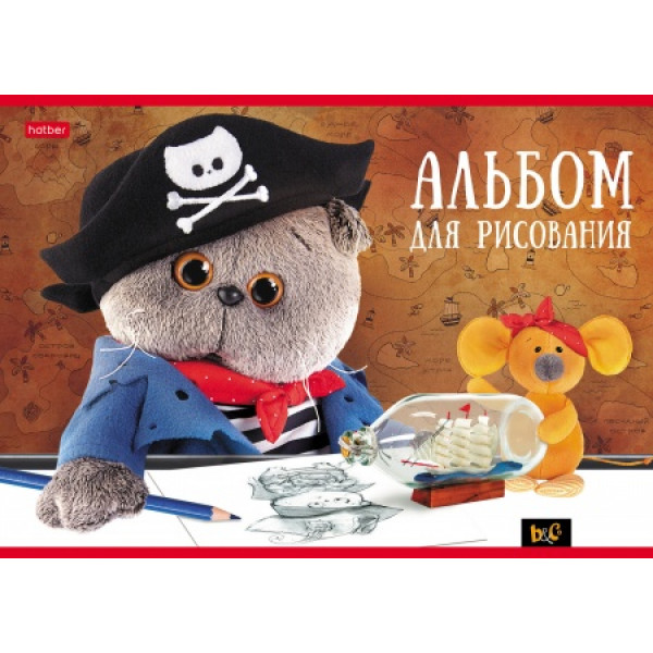Альбом для рисования 30л HATBER 30А4В Кот Басик