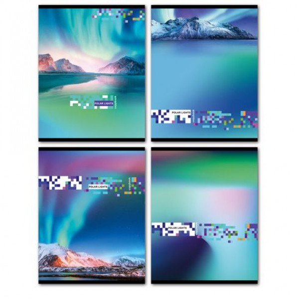 Тетрадь 96л BG Т5ск96 9818 Северное сияние ассорти