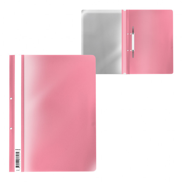 Скоросшиватель пласт с перфор 180мкм ErichKrause® Fizzy Pastel 53663 розовый