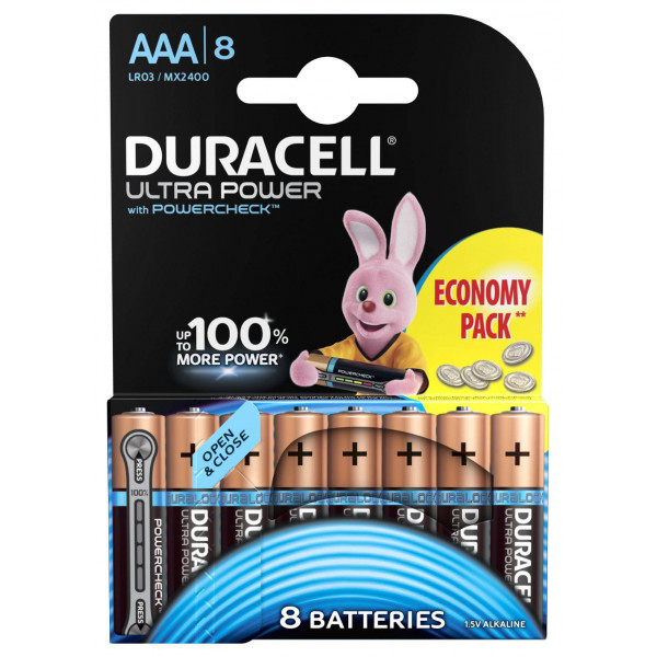 Батарейка DURACELL UltraPower LR03 BL8 (MX2400) 063488