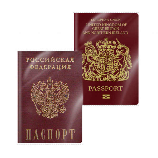 Обложка для паспорта  ERICH KRAUSE Glossy Clear 44424 прозрачная