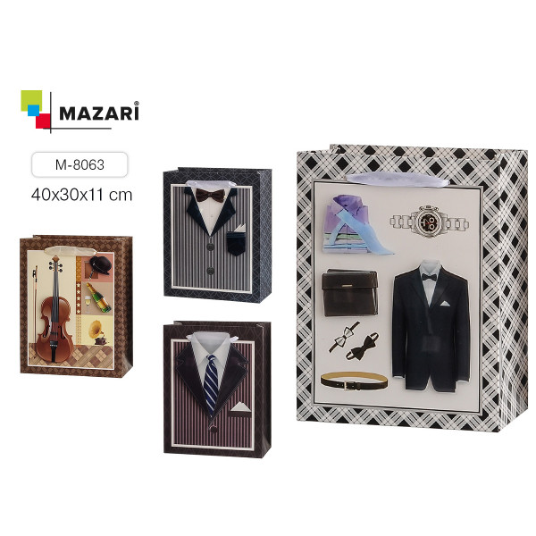 Пакет подар MAZARI  М-8063 Джентельмен 40*30*11см