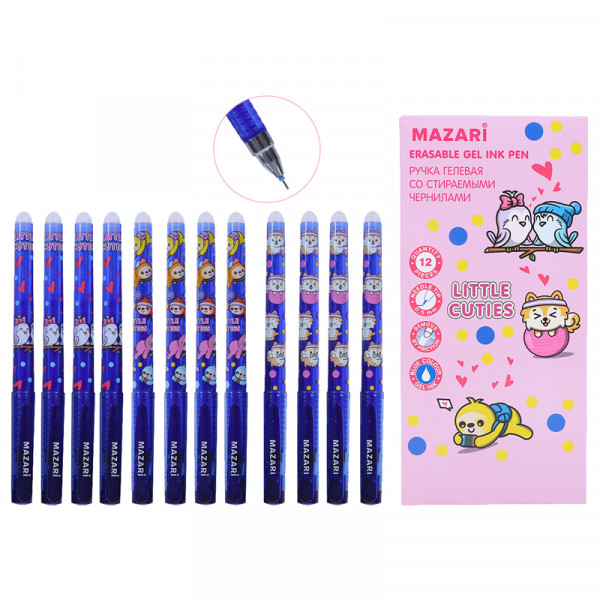 Ручка гелевая Пиши-стирай 0.5 MAZARI M-5468-70 LITTLE CUTIES