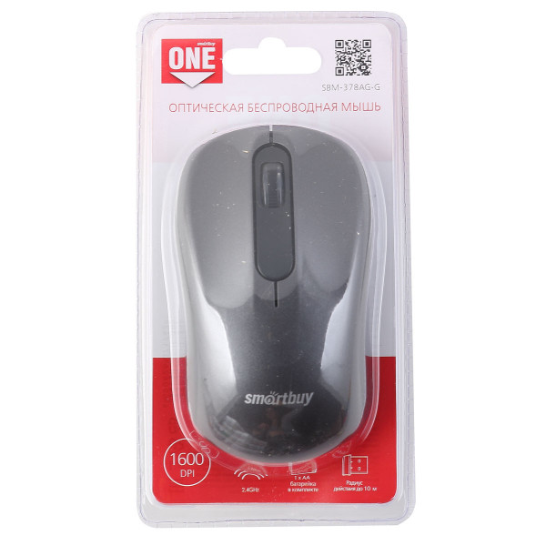Мышь беспроводная Smartbuy ONE 378 SBM-378AG-G 071742 серая