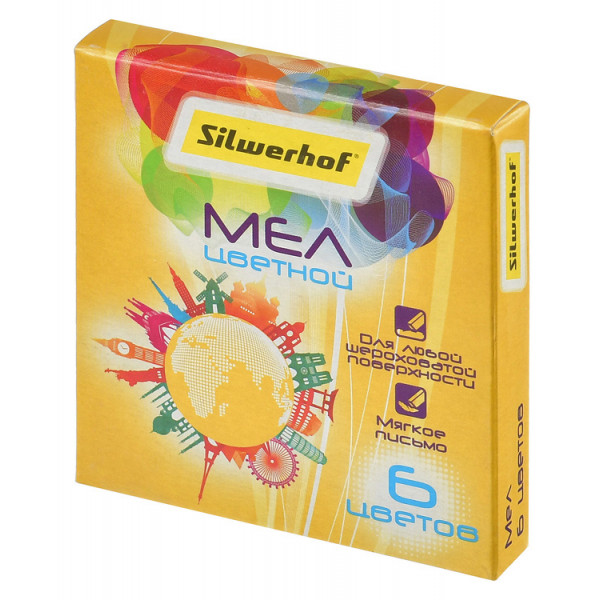 Мел цветной 6цв SWH 882086-06 Солнечная коллекция