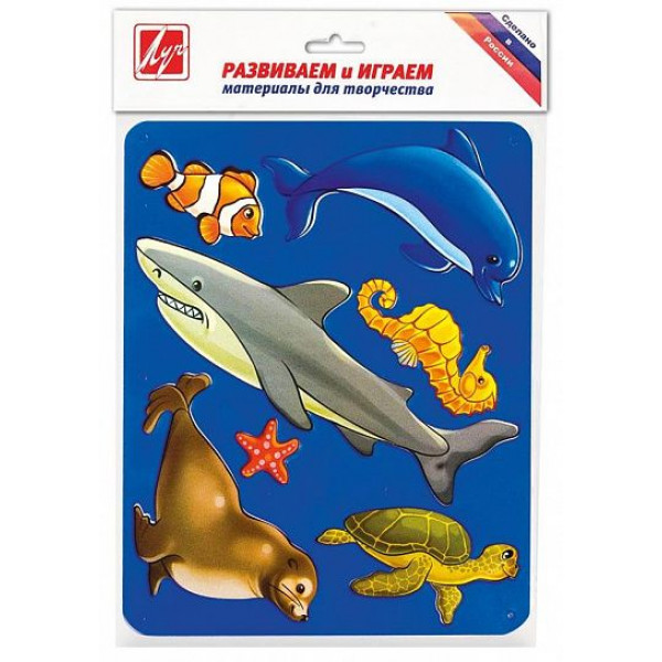 Трафарет-раскраска ЛУЧ 9С 448-08 Морские обитатели