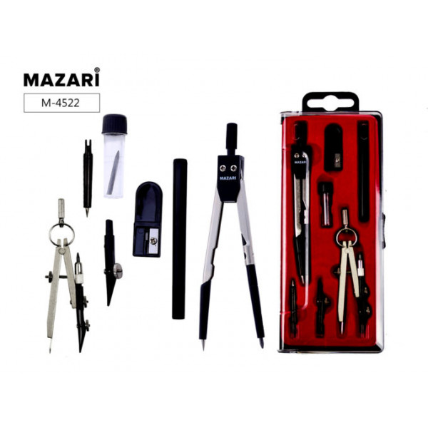 Готовальня 7пр MAZARI M-4522