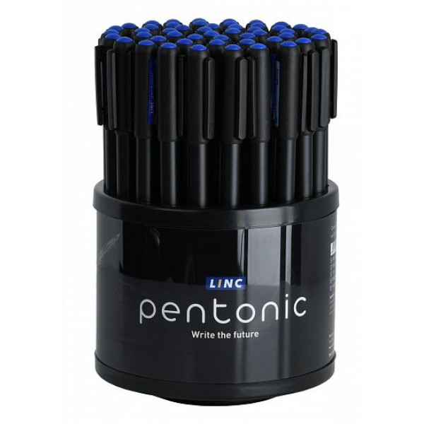 Ручка шар LINC PENTONIC синий 0,7 мм черный кругл. корп. игольчатый наконечник 7024/Box