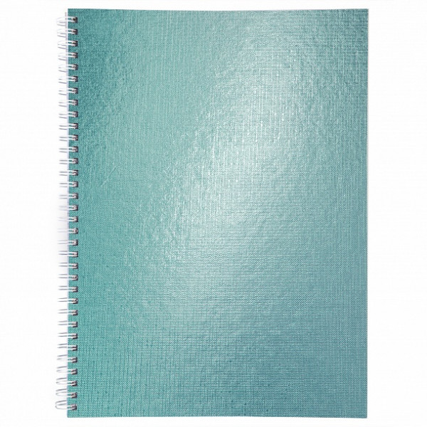 Тетрадь бумв спир А4 96л HATBER 96Т4бвВ1гр METALLIC Мята