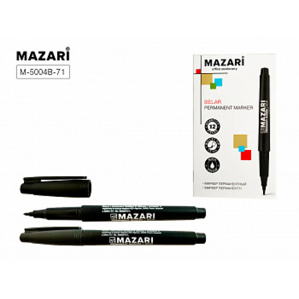 Маркер перманентный MAZARI M-5004В-71 Belar 1,5мм черный