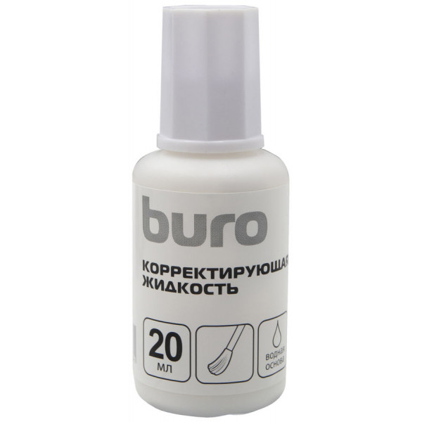 Корректирующая жидкость 20мл BURO 1526278 с кисточкой водная основа водн/кисть KR120
