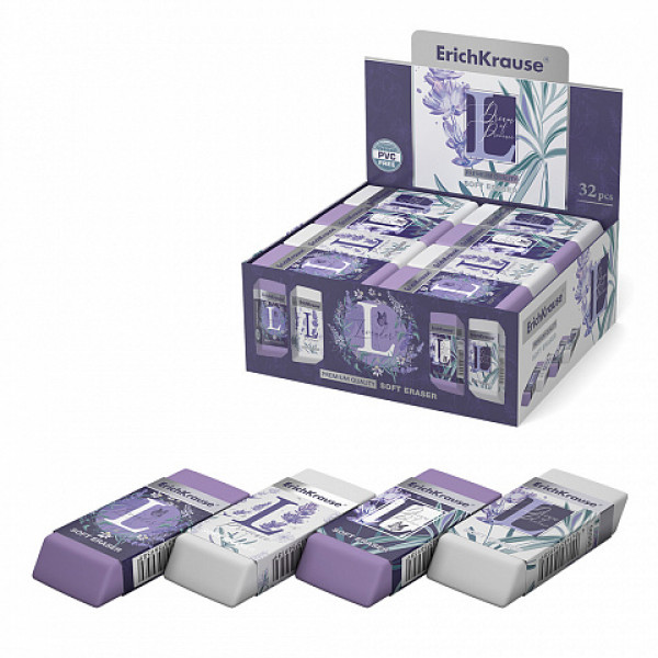 Ластик ERICH KRAUSE 56958 Lavender 32шт/уп