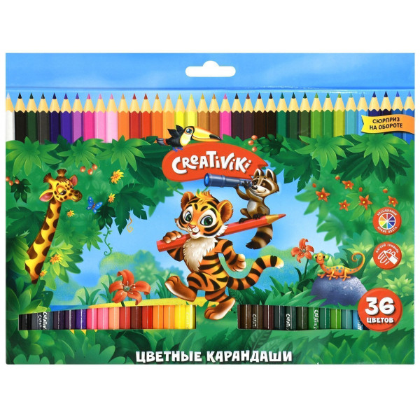 Карандаши 36цв Сreativiki КЦ36КР