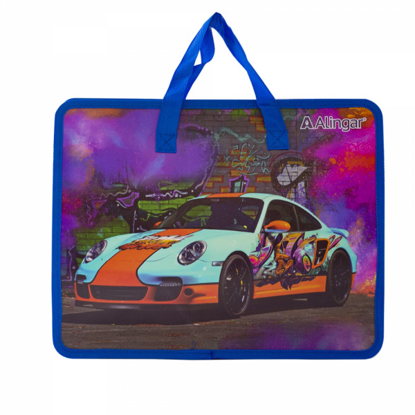 Папка с ручками А4 Alingar AL-10454 Авто и граффити пластик