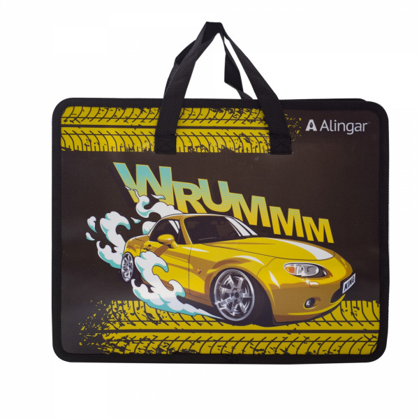 Папка с ручками А4 Alingar AL-10455 Желтое авто пластик