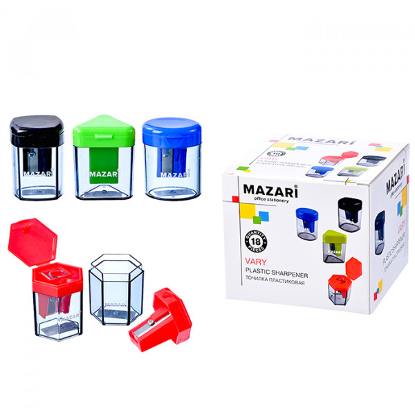 Точилка пластик 1 отв MAZARI М-3027 Vary