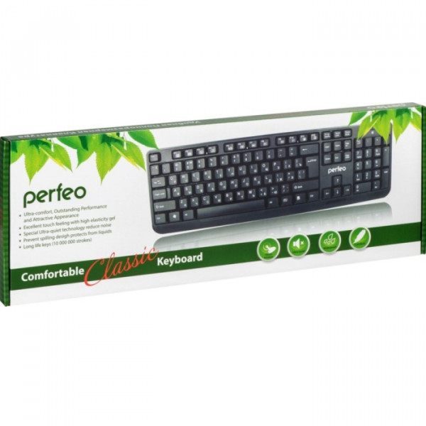 Клавиатура проводная PERFEO PF_3093 Classic PF-6106-USB черная