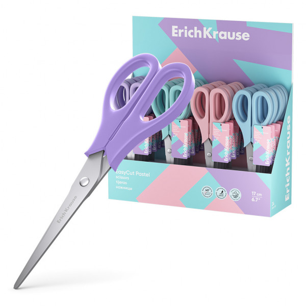 Ножницы 170мм ERICH KRAUSE 60874 EasyCut Pastel