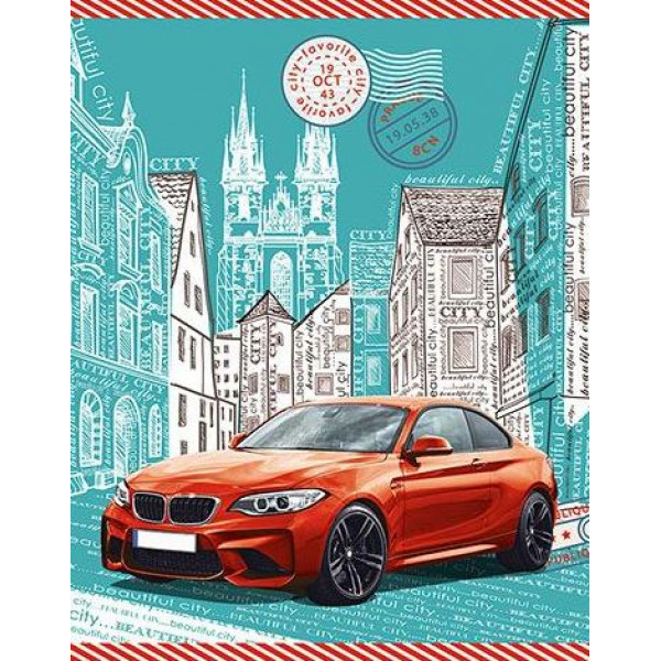 Тетрадь на кольцах 200л Апплика С0800-33 Красный авто 4*50 4цв с раздел