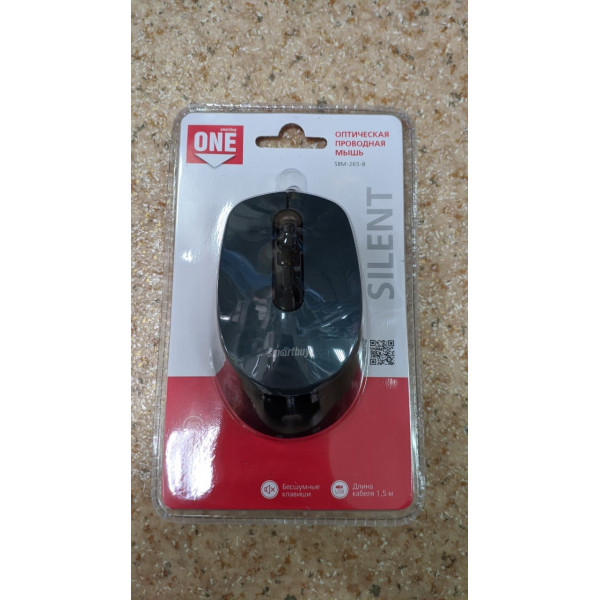 Мышь проводная Smartbuy ONE SBM-265-B бесшумная синяя