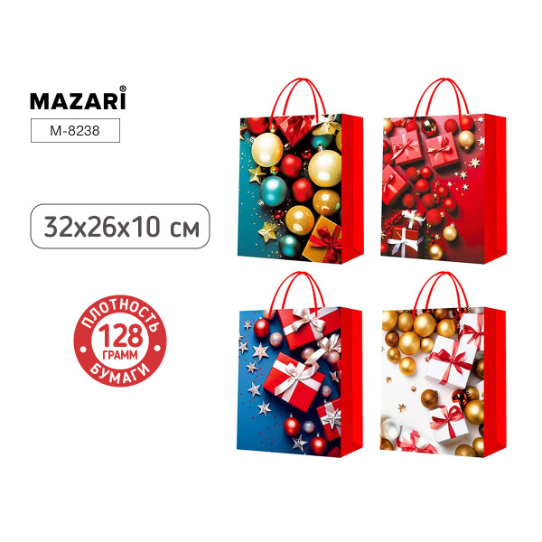 Пакет подар MAZARI М-8238 Шары 32*26*10см